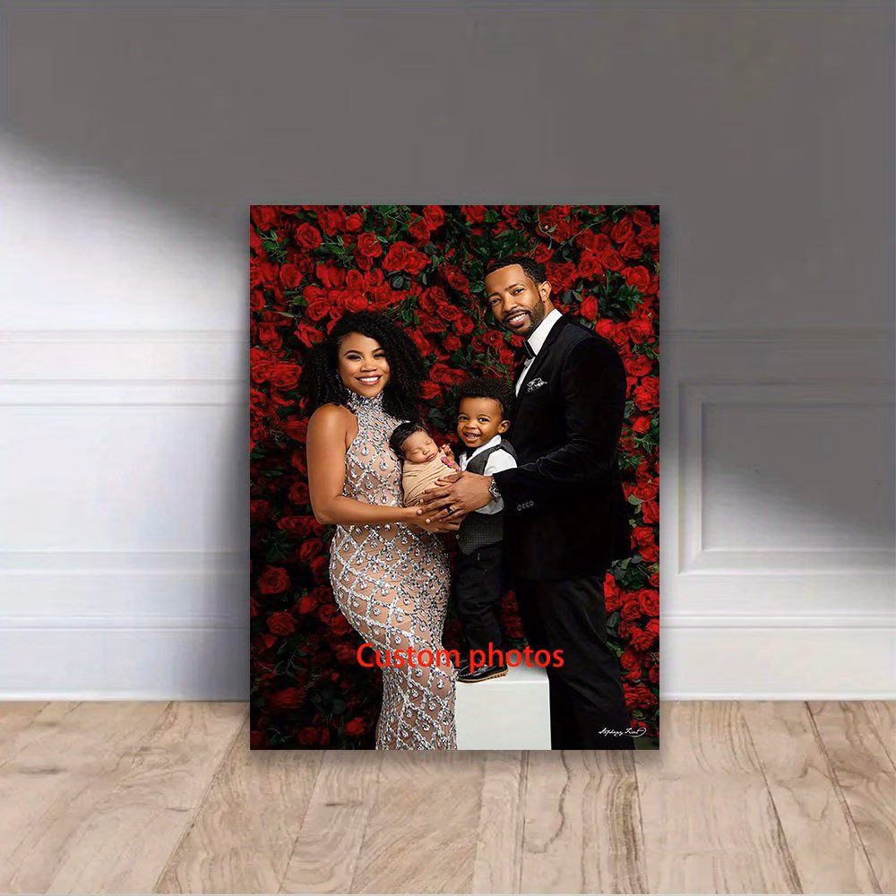 A Custom-made, Wrap-around Canvas Wood Frame Painting, Personal Portrait Photo - Wall Decoration for Living Rooms, Bedrooms, and Hallways.